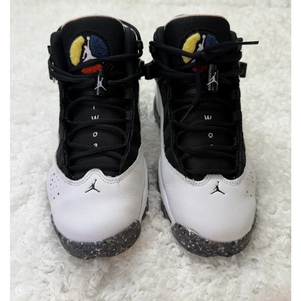 Nike GS Air Jordan 6 Rings White Black Grey DV3178-100 Youth 5